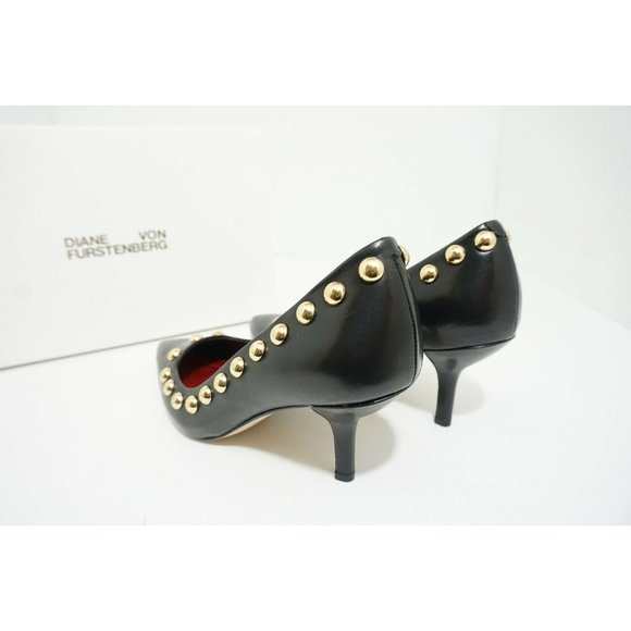 DVF Diane Von Furstenberg Meine 2 Women’s Pumps Black Leather Size 5 M $298 - Picture 9 of 10